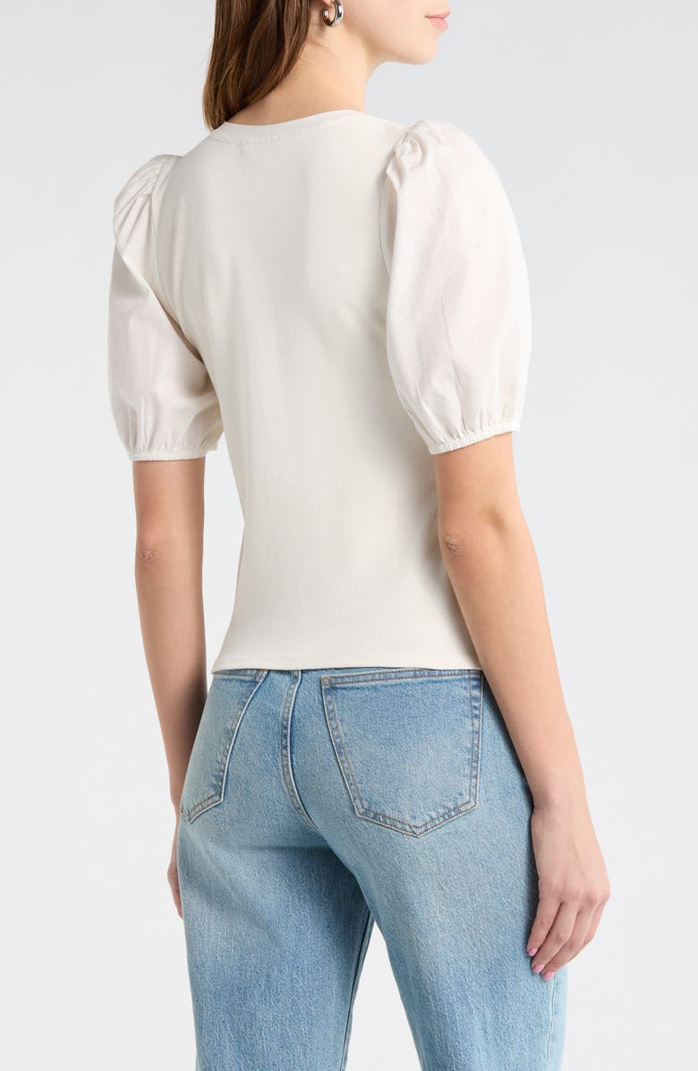 PAIGE Brandy Puff Sleeve Shirt, Alternate, color, White