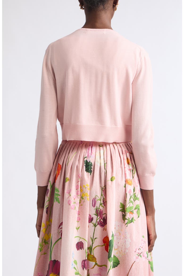 Classic Floral Embroidered Wool Cardigan, Alternate, color, BLUSH