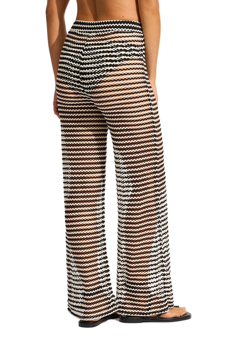 Mesh Effect Cover-Up Pants, Alternate, color, BLACK