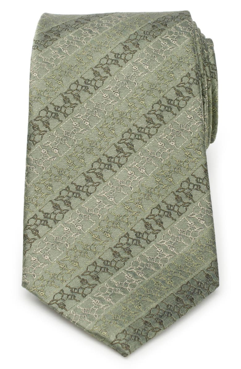 Cufflinks, Inc. Grogu Silk Tie, Main, color, Green