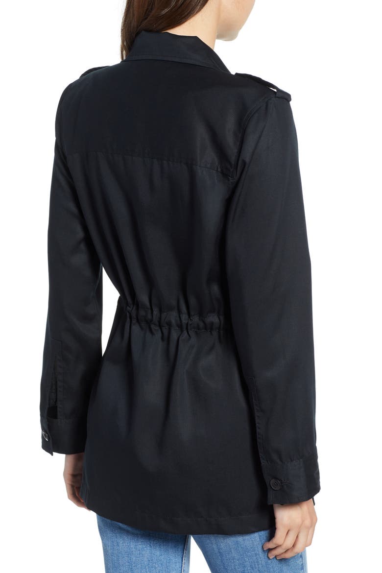 Drapey Utility Jacket, Alternate, color, BLACK