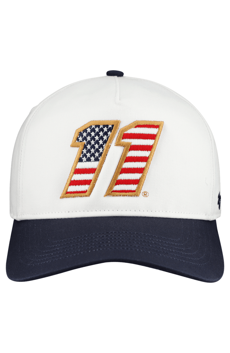 '47 Men's '47 White Denny Hamlin Flag Fill Two-Tone Team Adjustable Hitch Hat, Alternate, color, White