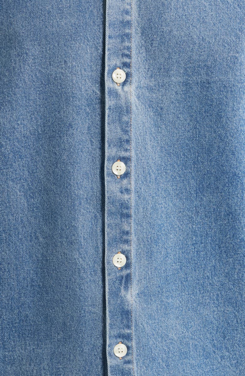 KROST Oversize Cotton Denim Button-Up Shirt, Alternate, color, Medium Wash 1