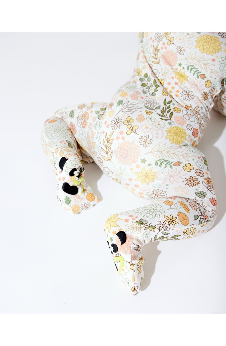 Bellabu Bear Kids' Fall Floral Fitted One-Piece Convertible Pajamas, Alternate, color, 