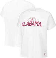 LEAGUE COLLEGIATE WEAR Women's League Collegiate Wear White Alabama Crimson Tide Slub Rolled Cuff T-Shirt