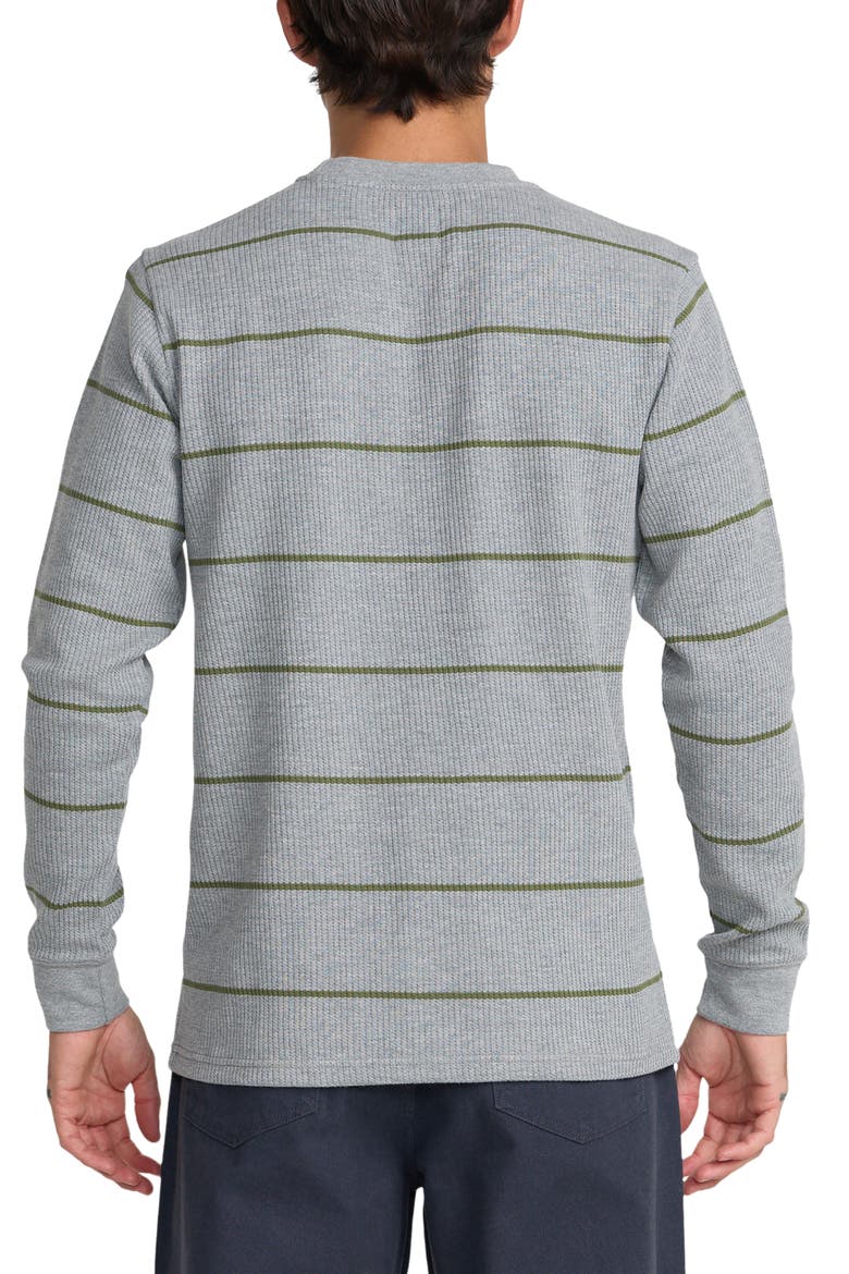 Day Shift Stripe Long Sleeve Thermal T-Shirt, Alternate, color, HEATHER GREY