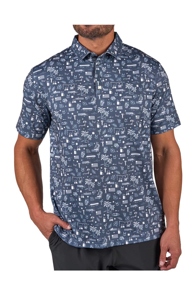Vacation Nation Polo, Main, color, Black Sand