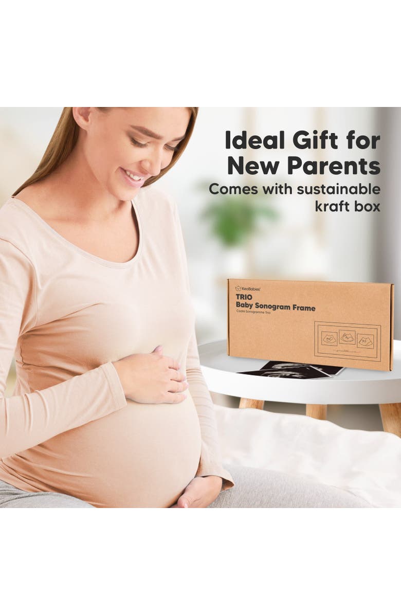 KeaBabies Trio Baby Sonogram Frame, Alternate, color, Onyx Black
