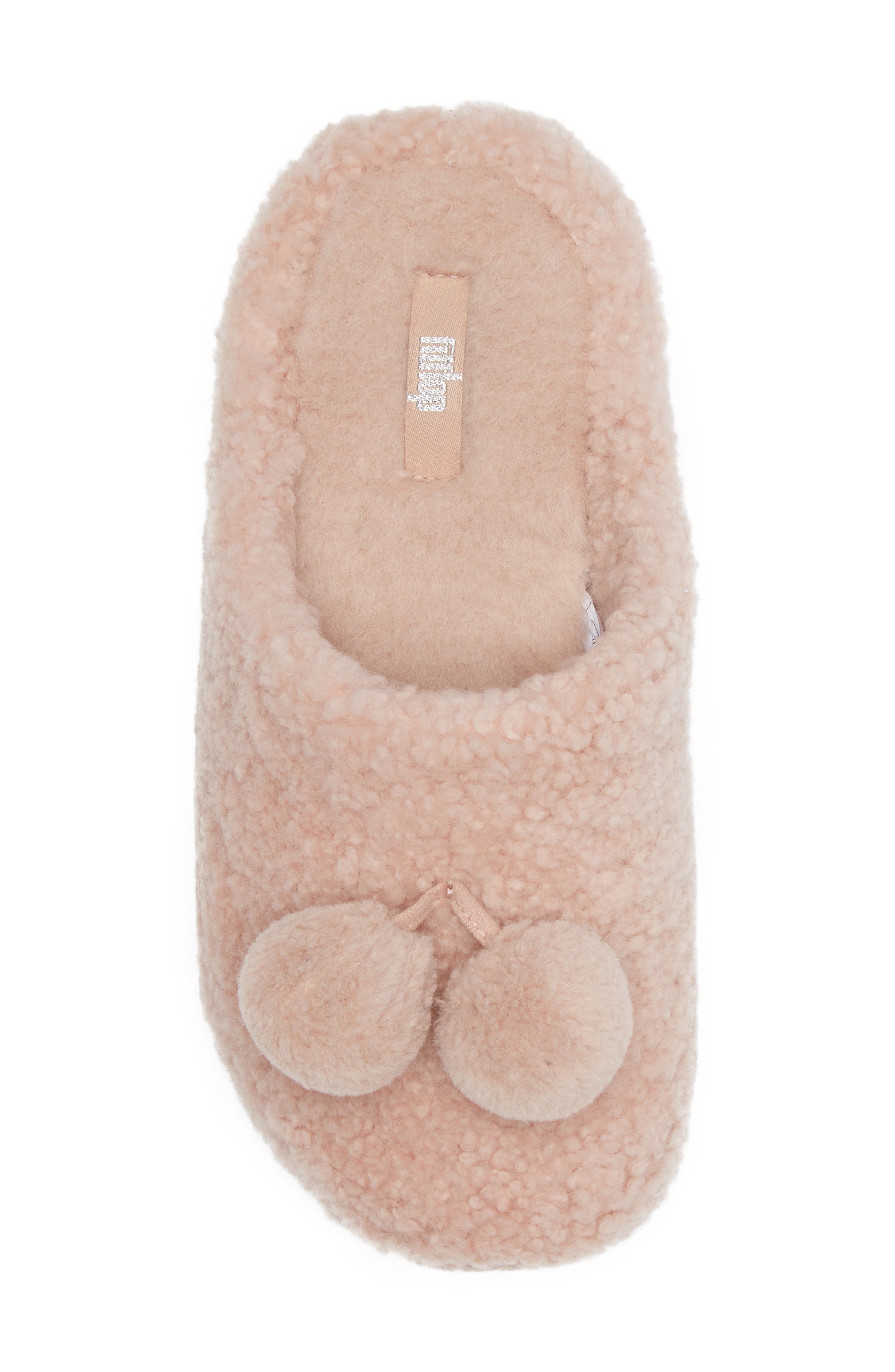 FitFlop Shuv Pom Pom Genuine Shearling Clog Slippers, Alternate, color, 