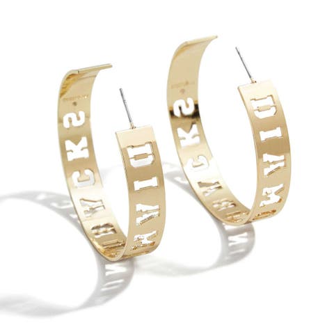 x Baublebar Arizona Diamondbacks Large Cutout Hoop Earrings