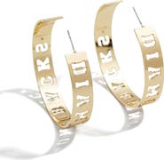 WEAR by Erin Andrews x Baublebar Arizona Diamondbacks Large Cutout Hoop Earrings