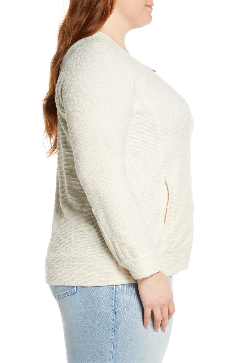 Knit Bomber Jacket, Alternate, color, IVORY SMOKE