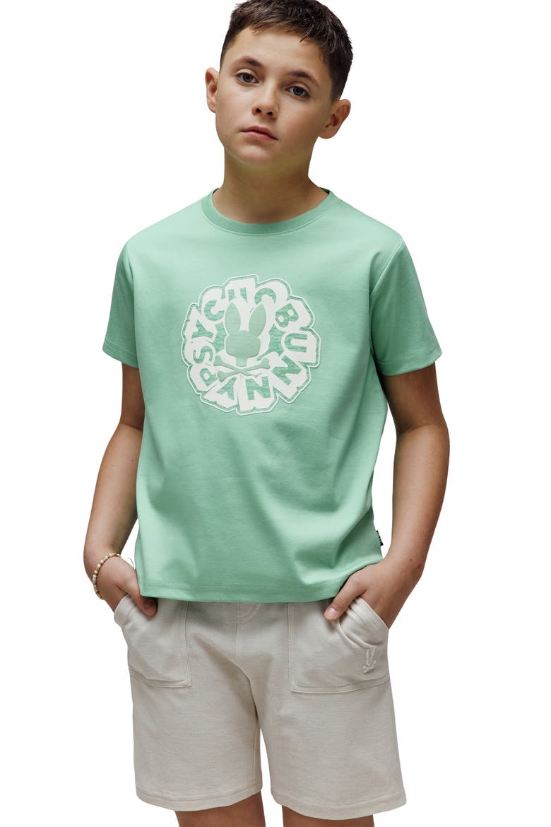 Kids' Toby Cotton Graphic T-Shirt, Alternate, color, LIGHT GRASS GREEN