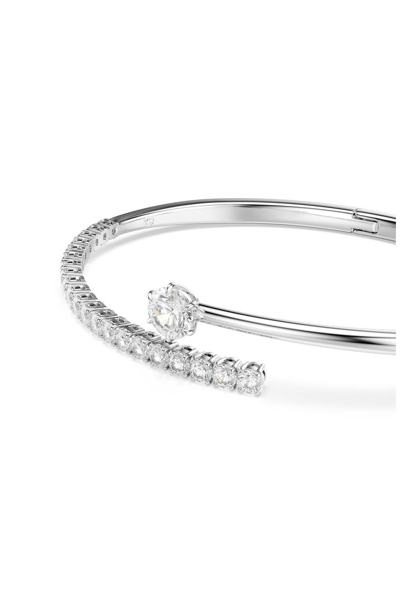 Matrix Cubic Zirconia Open Bangle Bracelet, Alternate, color, WHI/ RHS