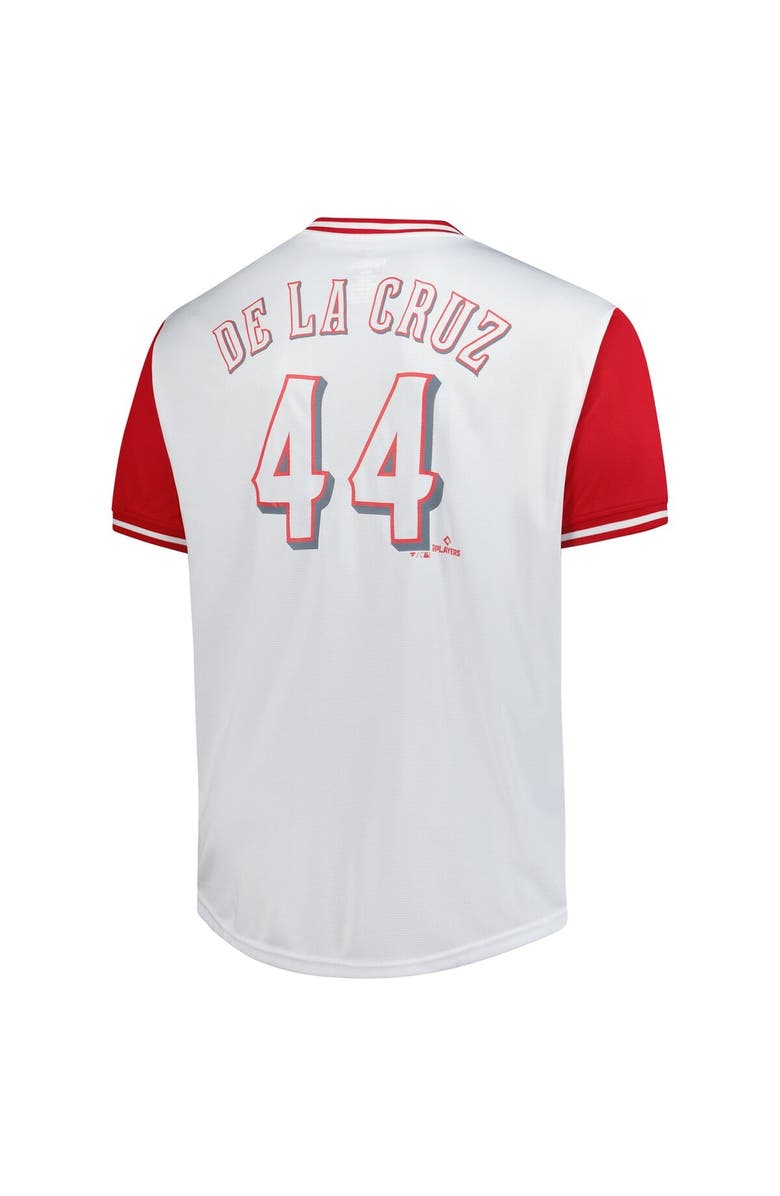 PROFILE Men's Profile Elly De La Cruz White Cincinnati Reds Big & Tall Birdeye T-Shirt, Alternate, color, White