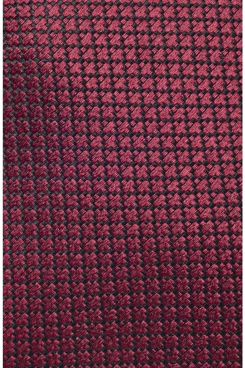 Tonal Geo Pattern Silk Tie, Alternate, color, DK RED SLD
