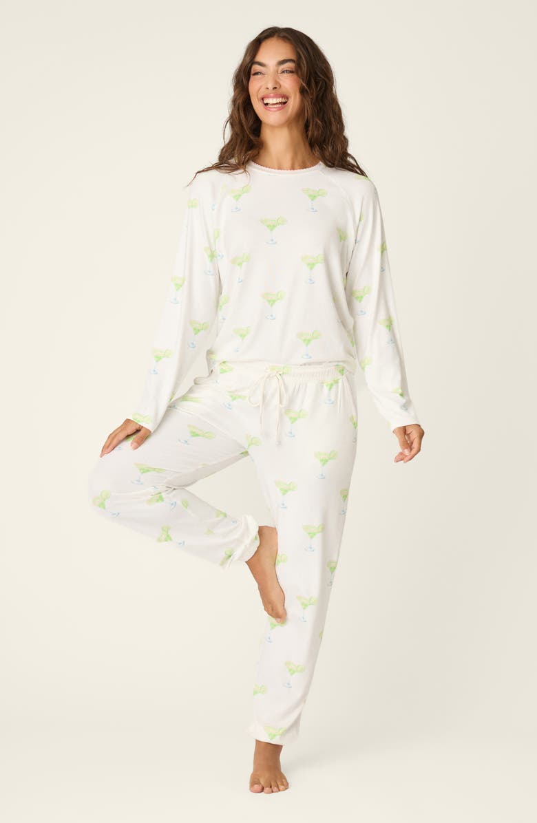 PJ Salvage Margarita Mama Pajama Pants, Alternate, color, Ivory