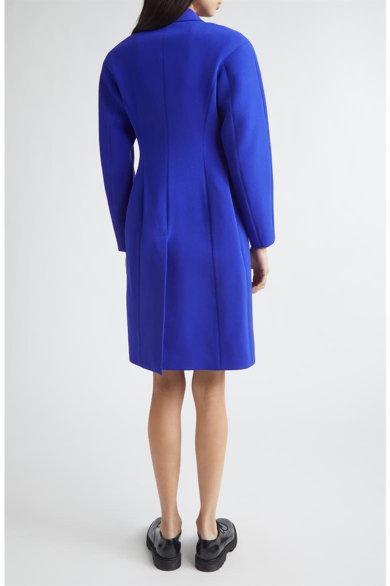 Sculpted Crepe Coat, Alternate, color, BLUEBELL