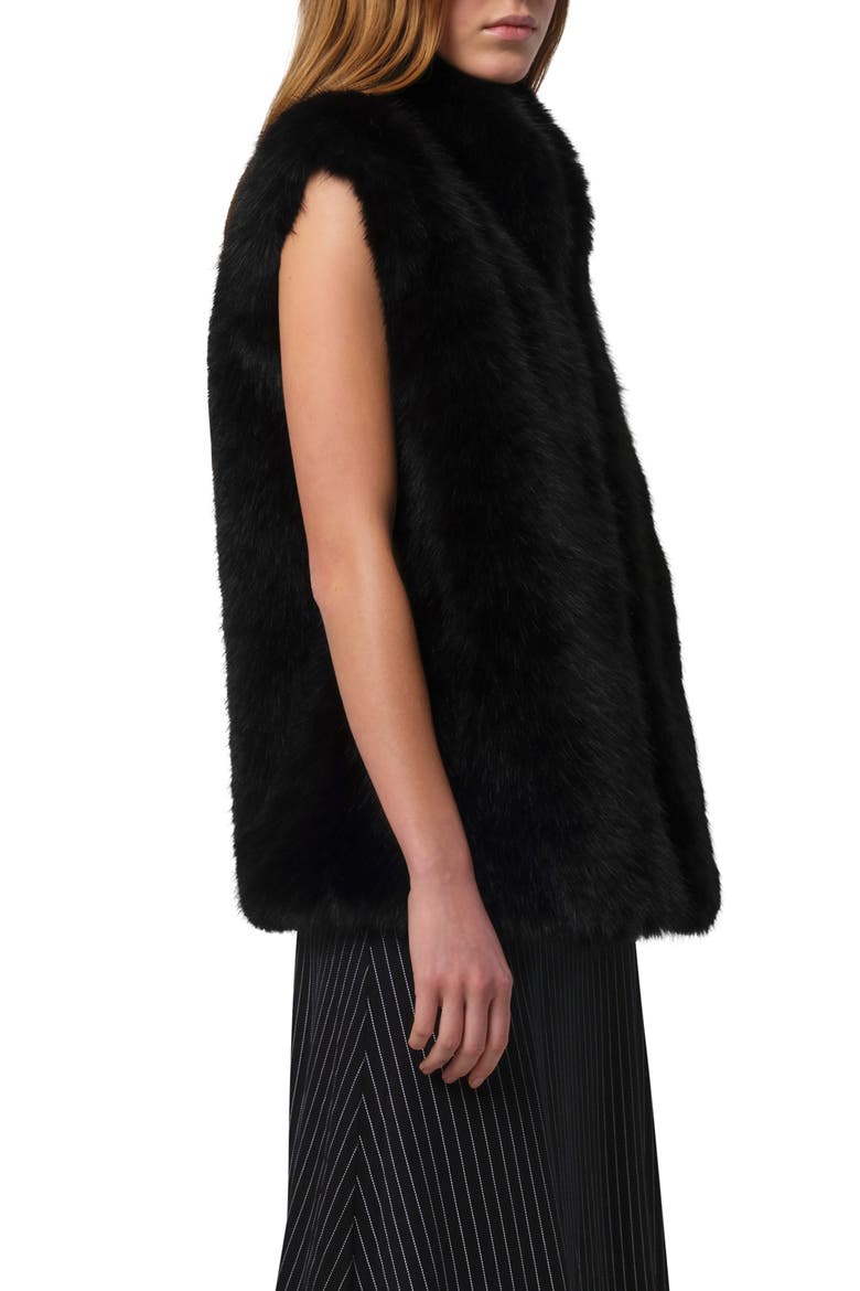 Laila Pluche™ Faux Sable Vest, Alternate, color, NOIR