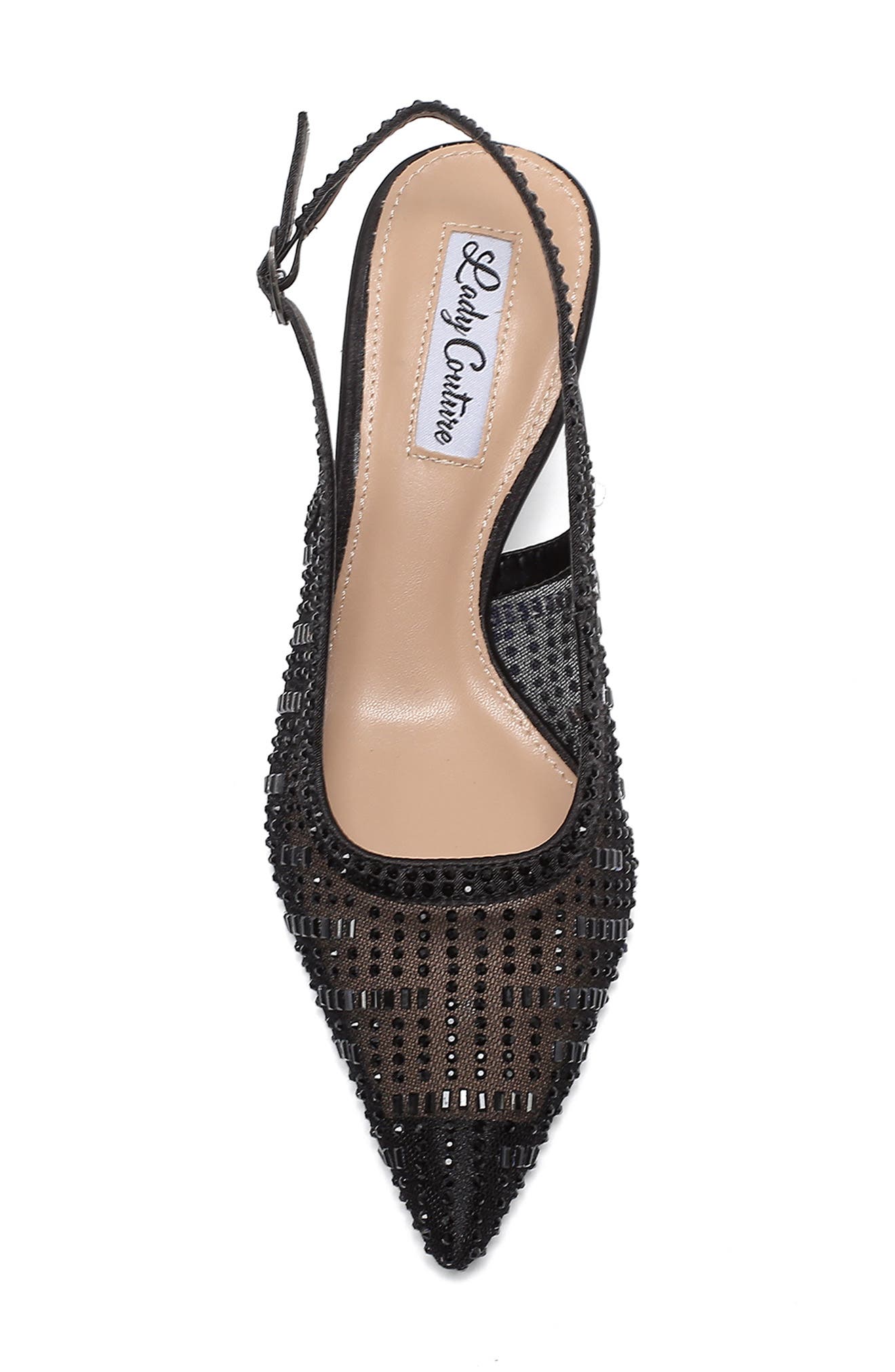 LADY COUTURE Linda Kitten Heel Slingback Pump, Alternate, color, Black