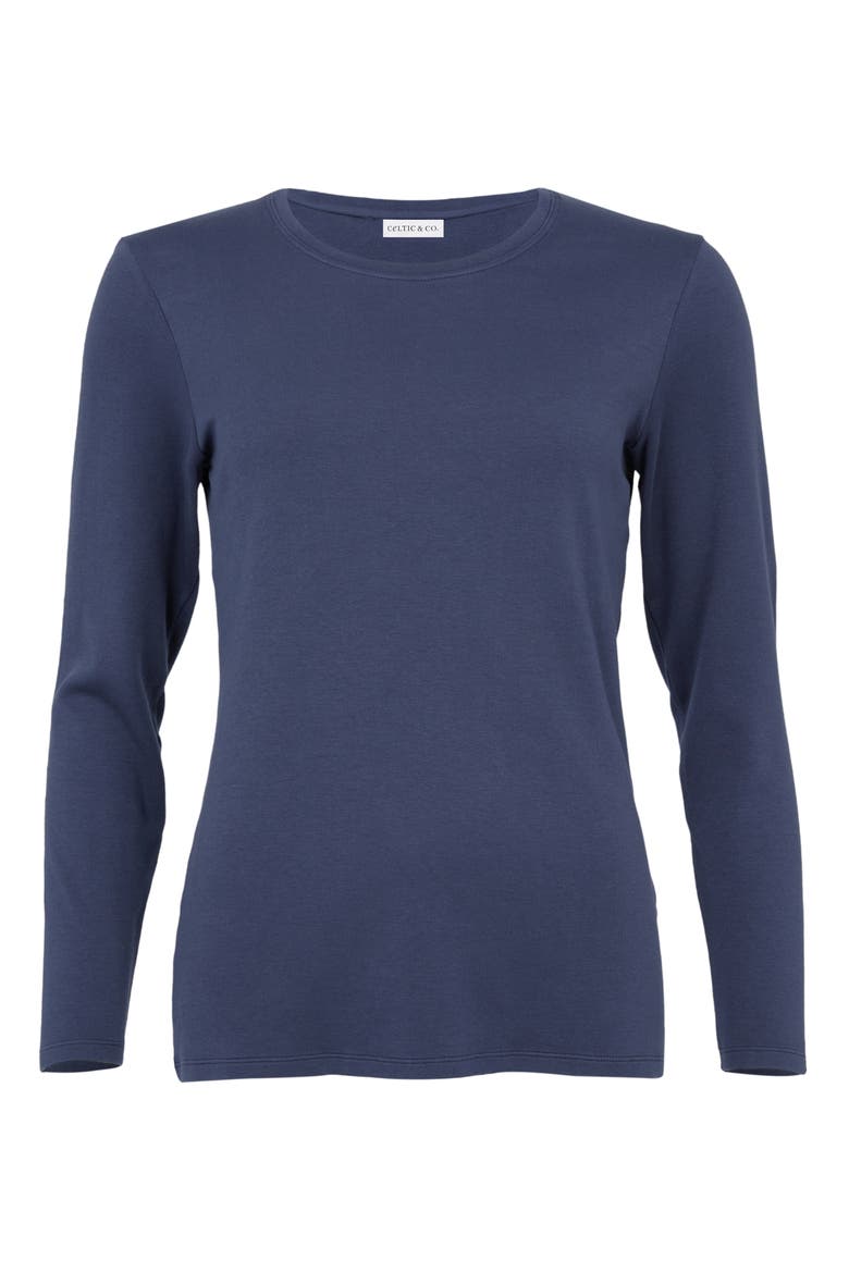 Long Sleeve Crew Neck T-Shirt, Alternate, color, Navy