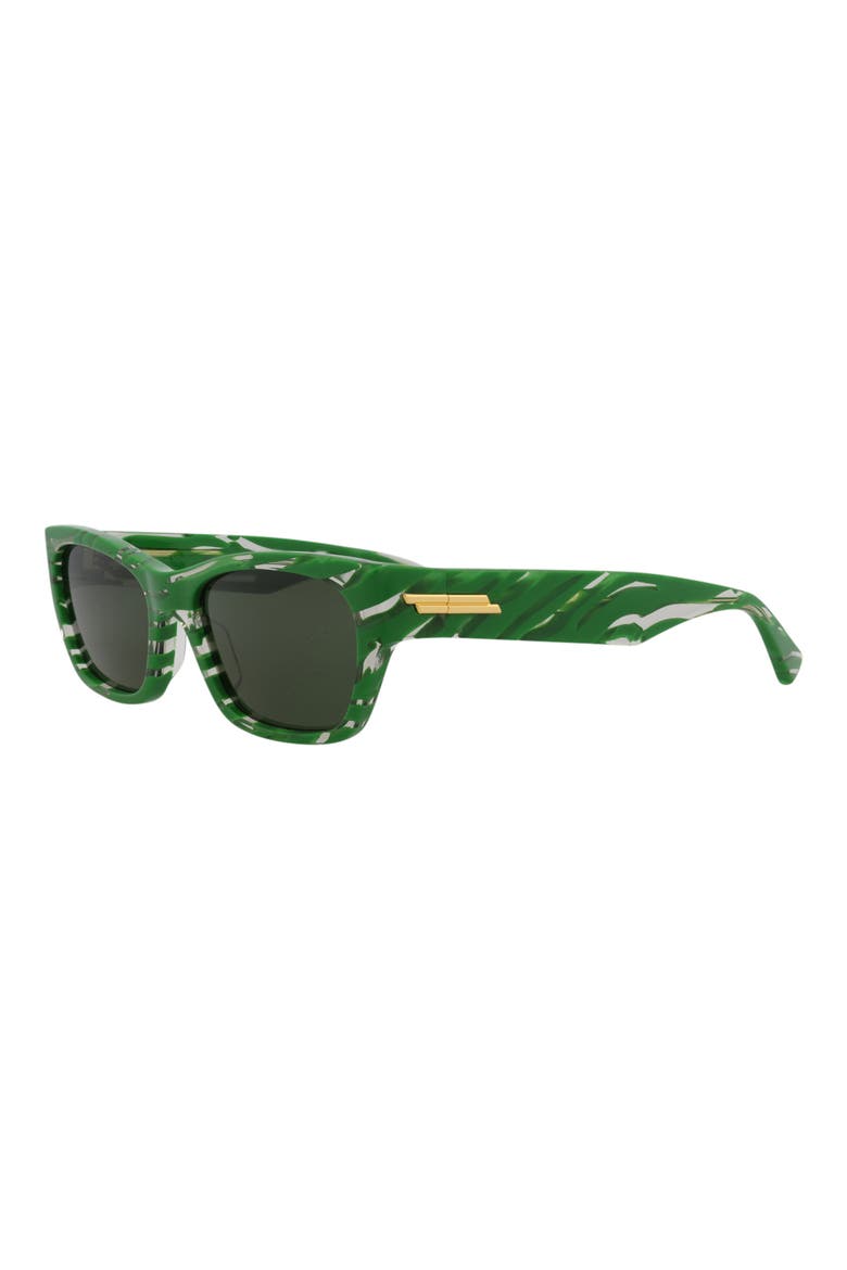 55mm Rectangular Sunglasses, Alternate, color, GREEN/ GREEN