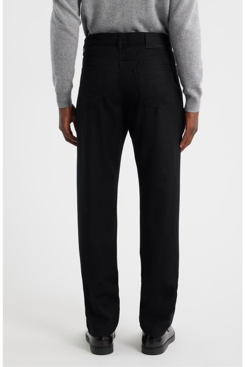 Lightweight Regular Fit Wool Flannel Pants, Alternate, color, BLACK