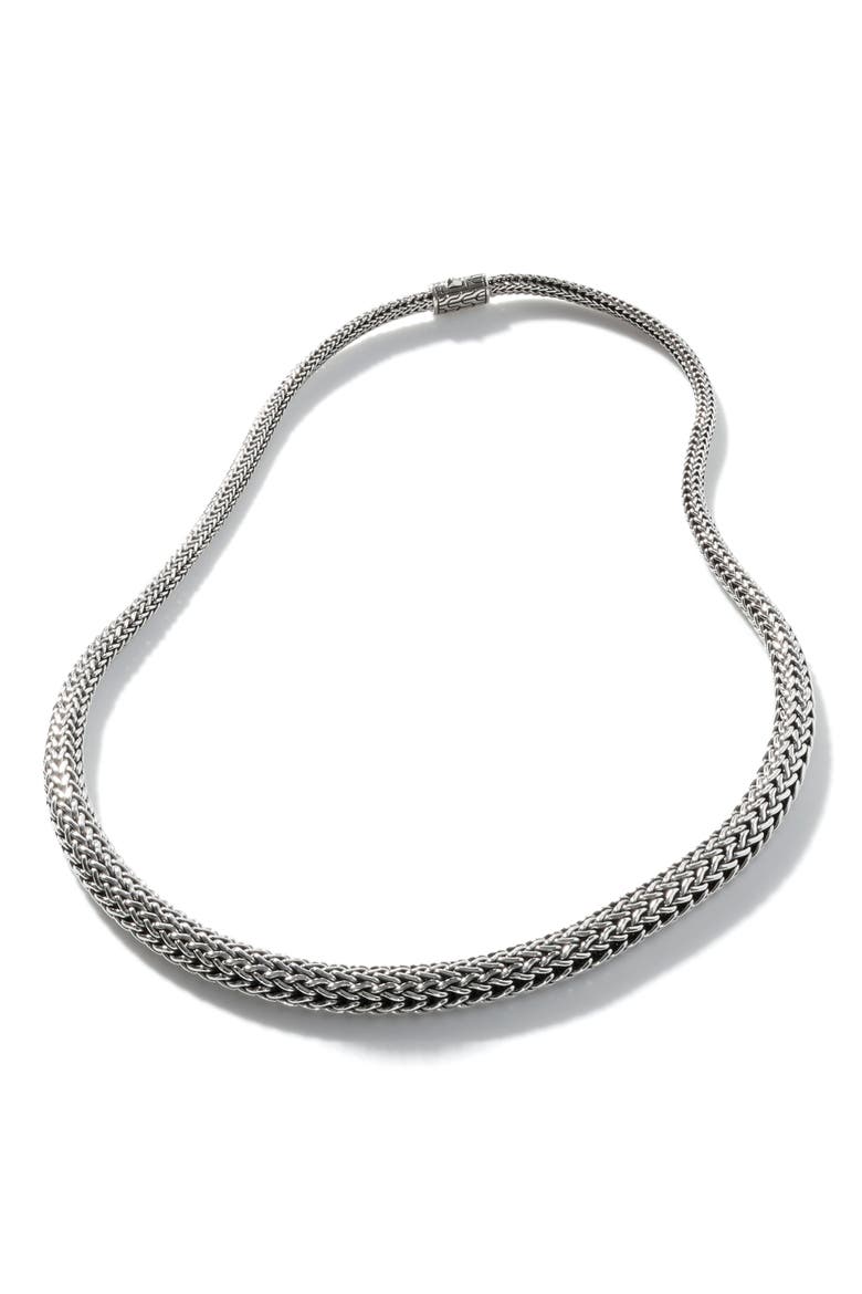 Icon Necklace, Sterling Silver, 8.5mm, Alternate, color, SILVER