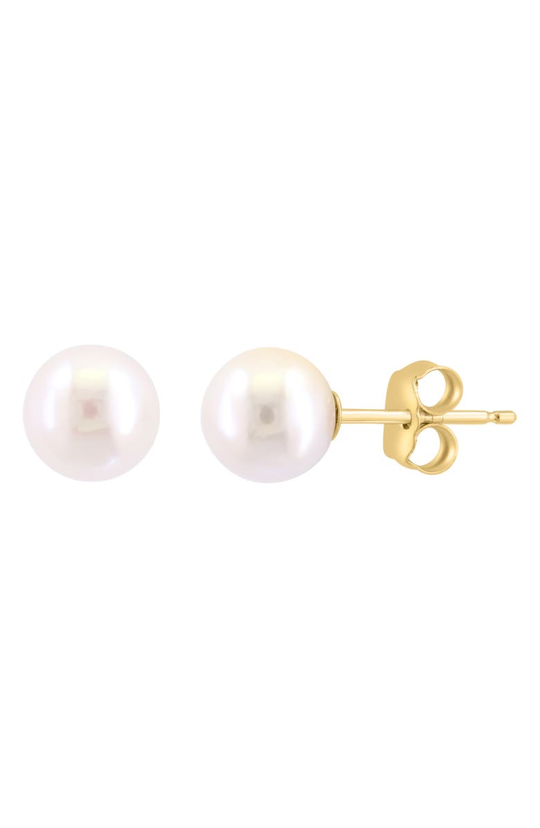 EFFY 14K Gold Akoya Pearl Stud Earrings, Alternate, color, White