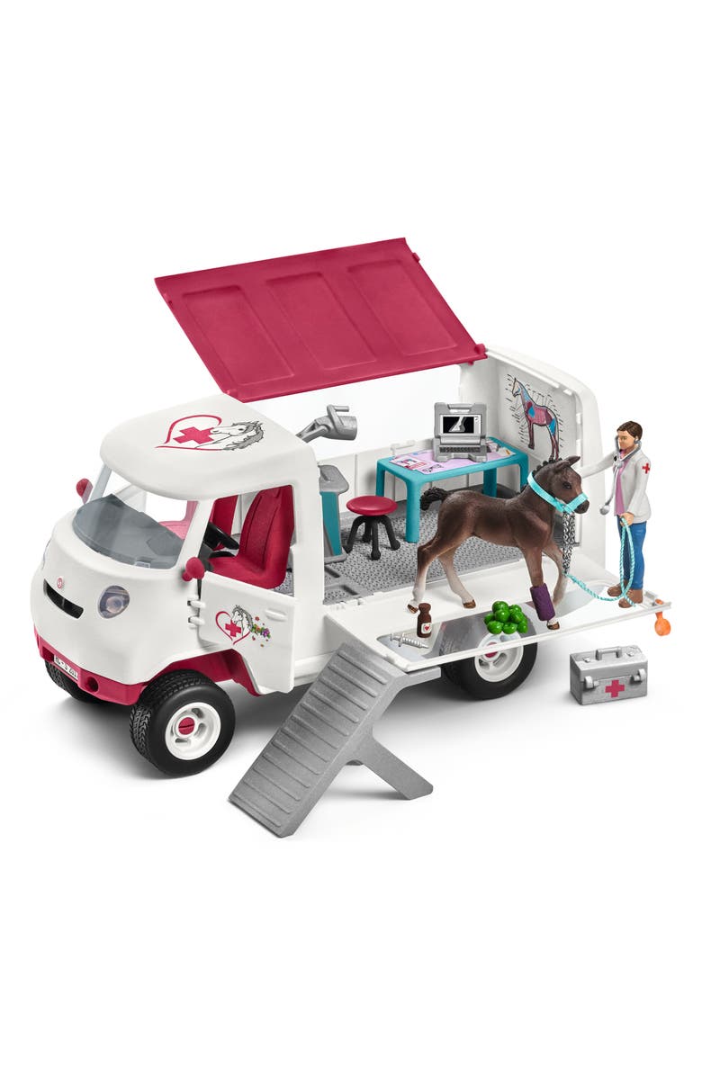 Schleich Horse Club<sup>™</sup> Mobile Vet with Hanoverian Foal Playset, Main, color, 