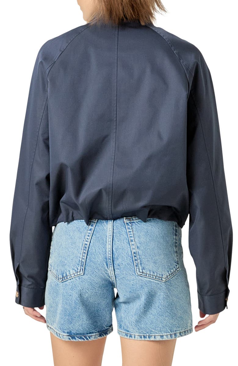 English Factory Snap Bomber Jacket, Alternate, color, Navy