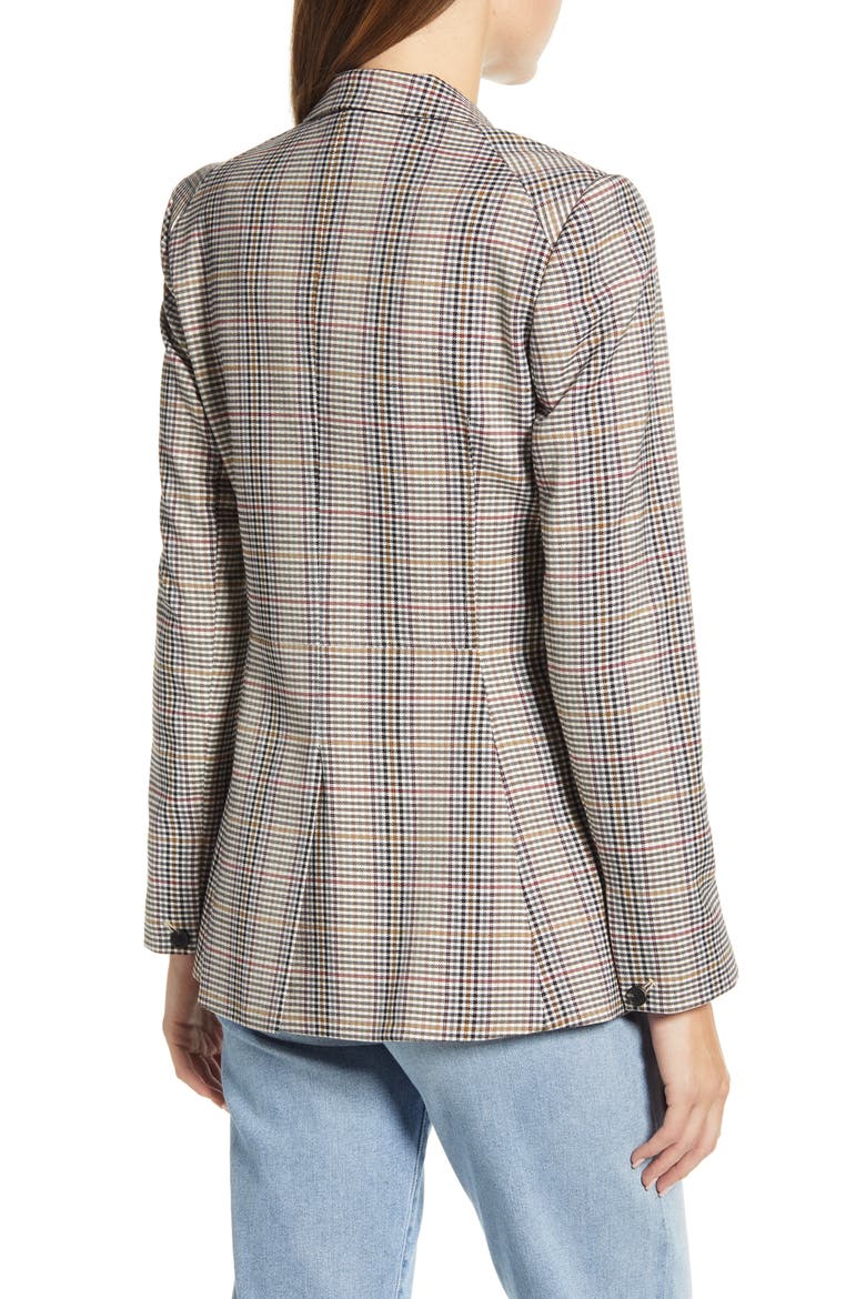 Melody Plaid Blazer, Alternate, color, RICH BLACK