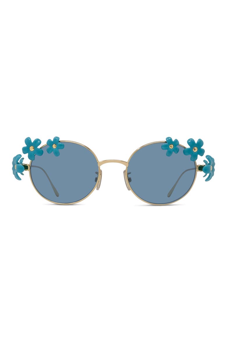 Signature Oval Sunglasses, Main, color, SHINY ENDURA GOLD / BLUE