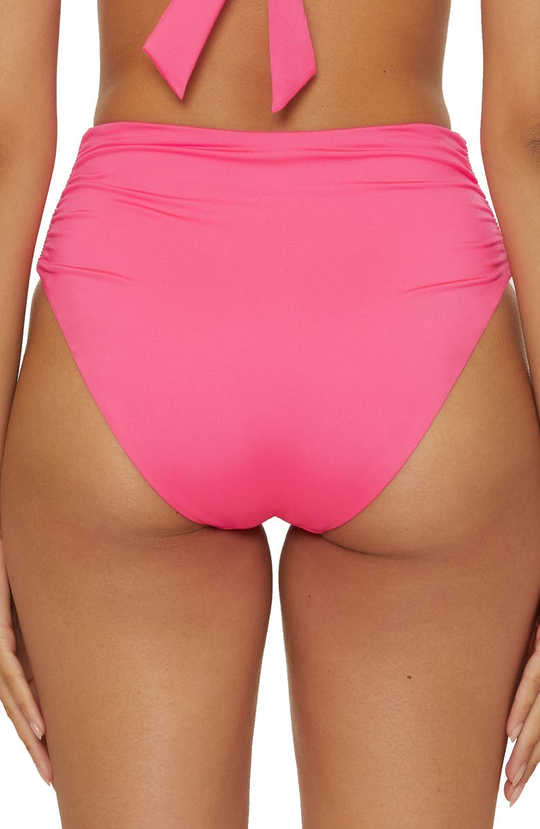 Trina Turk Monaco High Waist Swim Bottoms, Alternate, color, Point Pink