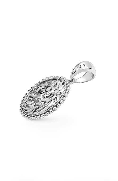 Lagos Anthem Lion Pendant In Metallic