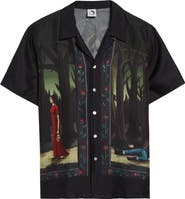 ENDLESS JOY In the Pines Border Silk Twill Button-Up Shirt