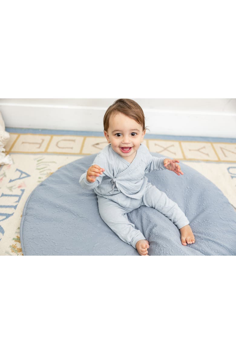 Crinkled Jersey Wrap 2 Piece Long Sleeve Top and Pants Set, Alternate, color, Light Maple