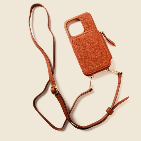 Leather iPhone Case with wallet and crossbody strap (13 Pro Max)