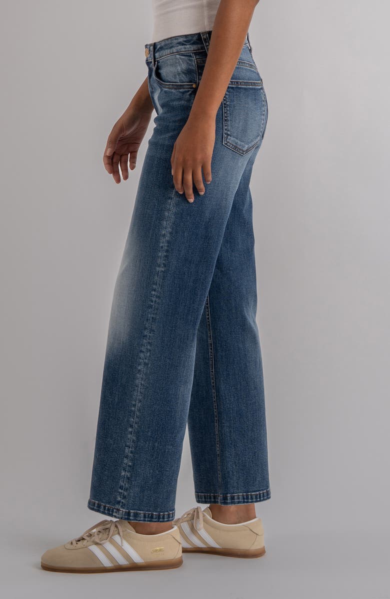 KUT from the Kloth Jean Two-Tone High Waist Wide Leg Jeans, Alternate, color, Shiny