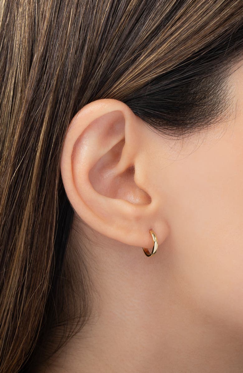 Zoe Lev Small Huggie Hoop Earrings, Alternate, color, Yellow Gold