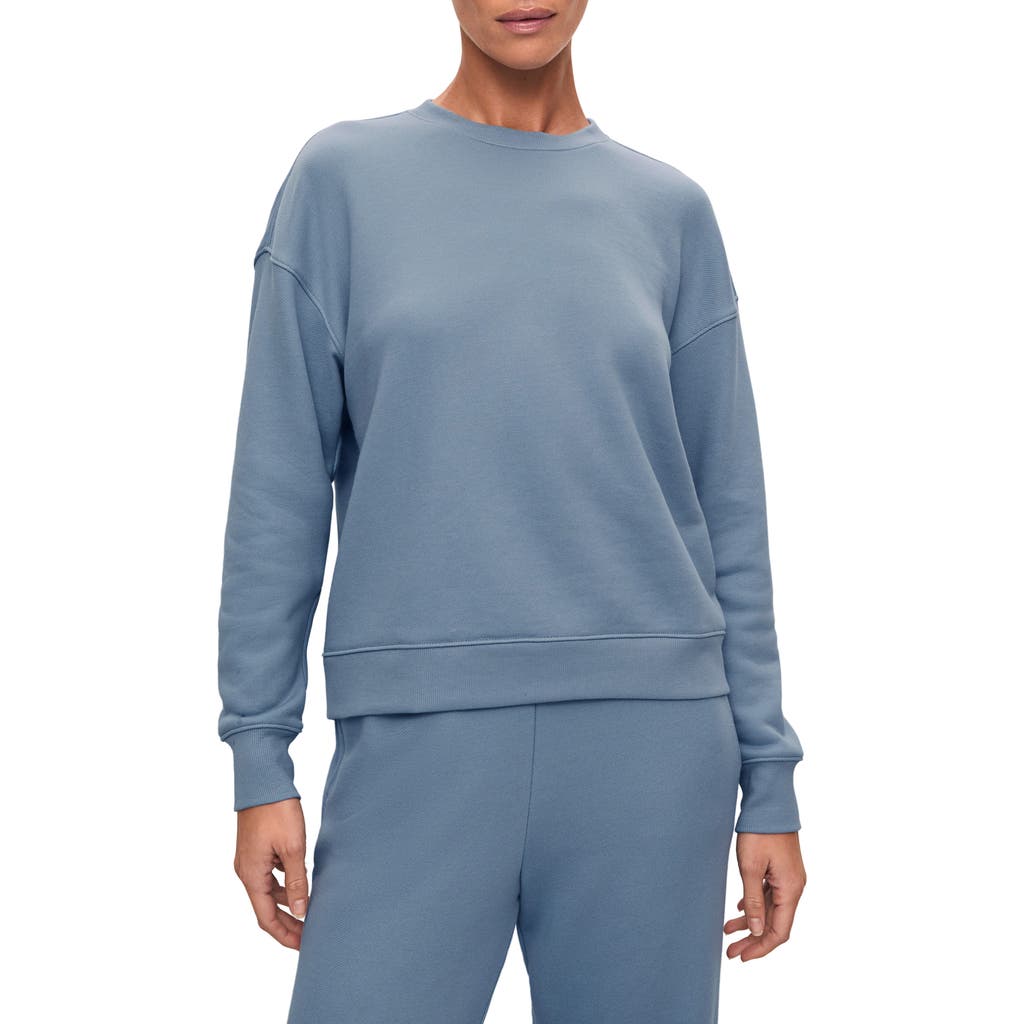Eberjey French Terry Sweatshirt in Faded Denim  product
