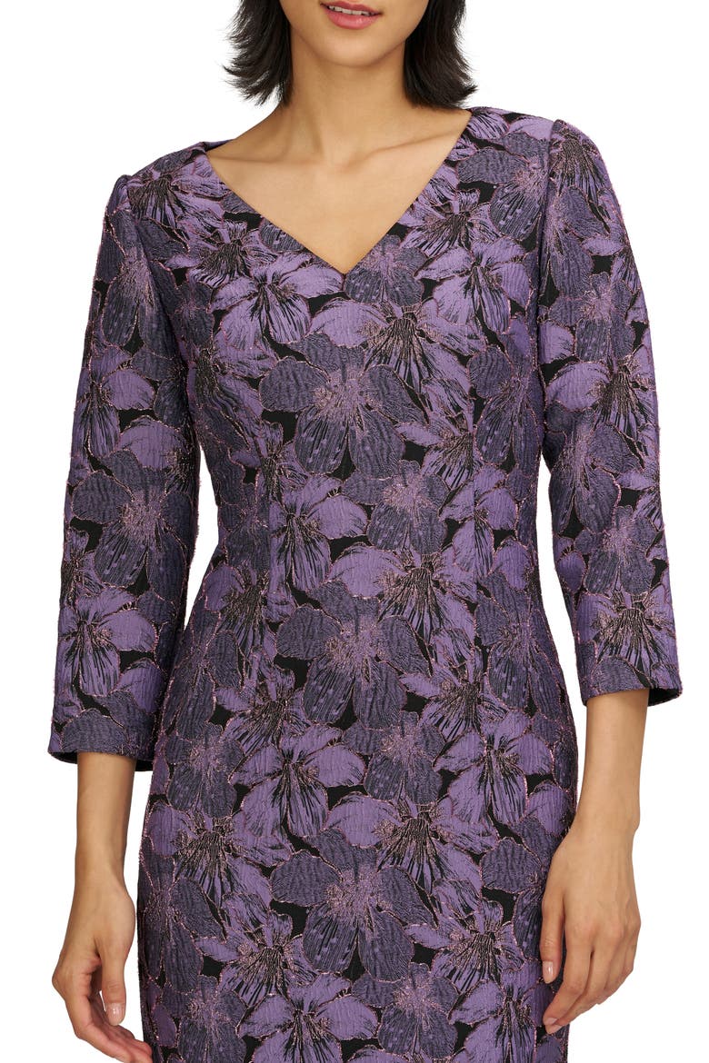 Elliana Long Sleeve Sheath, Alternate, color, LILAC