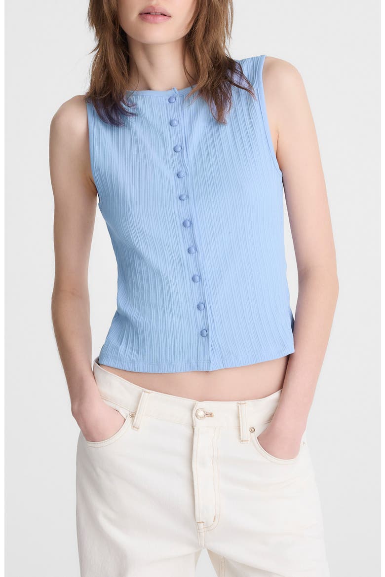 Rib Crewneck Vest Tank, Main, color, TRANQUIL BLUE