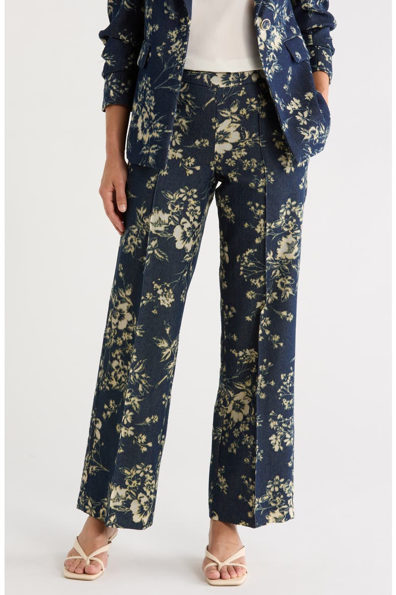 The Gabby Denim Burnout Pants, Main, color, DARK DENIM