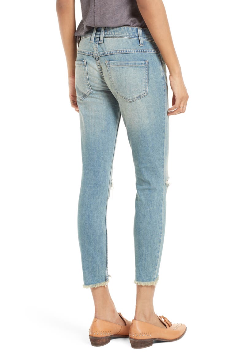 Ripped Crop Skinny Jeans, Alternate, color, SITKA WASH