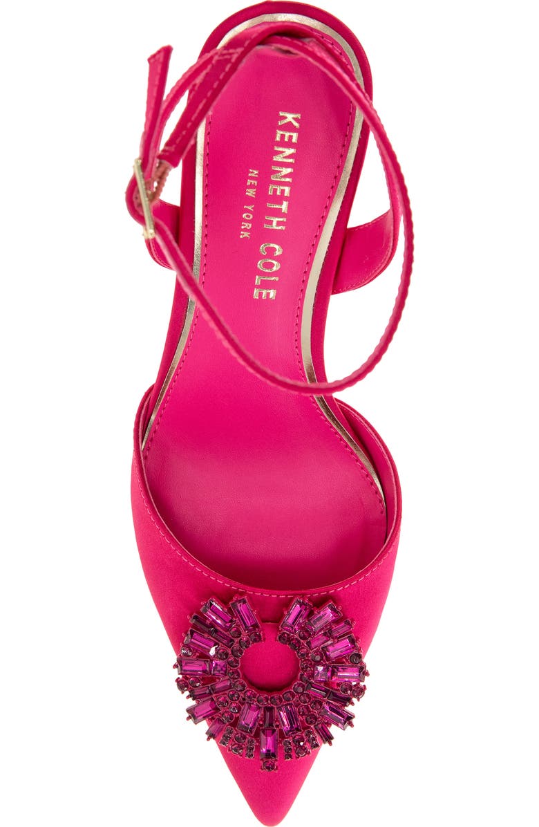 Kenneth Cole New York Umi Starburst Ankle Strap Pointed Toe Pump, Alternate, color, Hot Pink