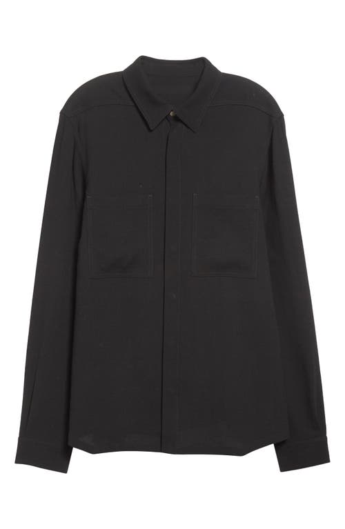 Rick Owens Hollywood Fog Pocket Wool Overshirt