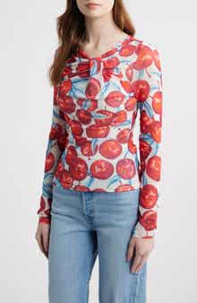 Cheery Tulle Long Sleeve Top