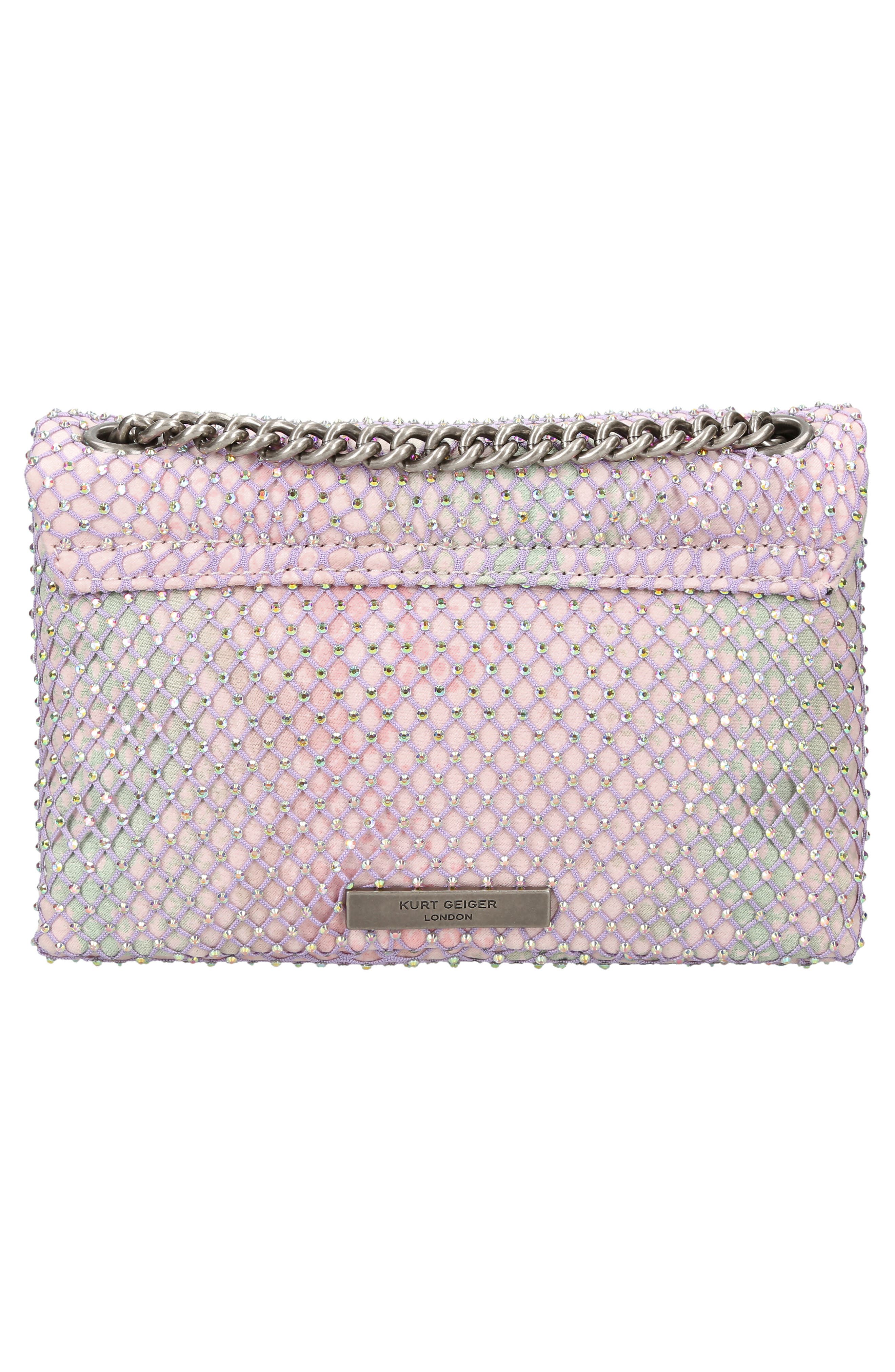 Kurt Geiger London Mini Kensington Embellished Fabric Convertible Crossbody Bag, Alternate, color, 