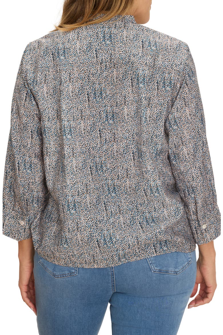 Sun Speckle Ruffle Neck Top, Alternate, color, NEUTRAL MULTI